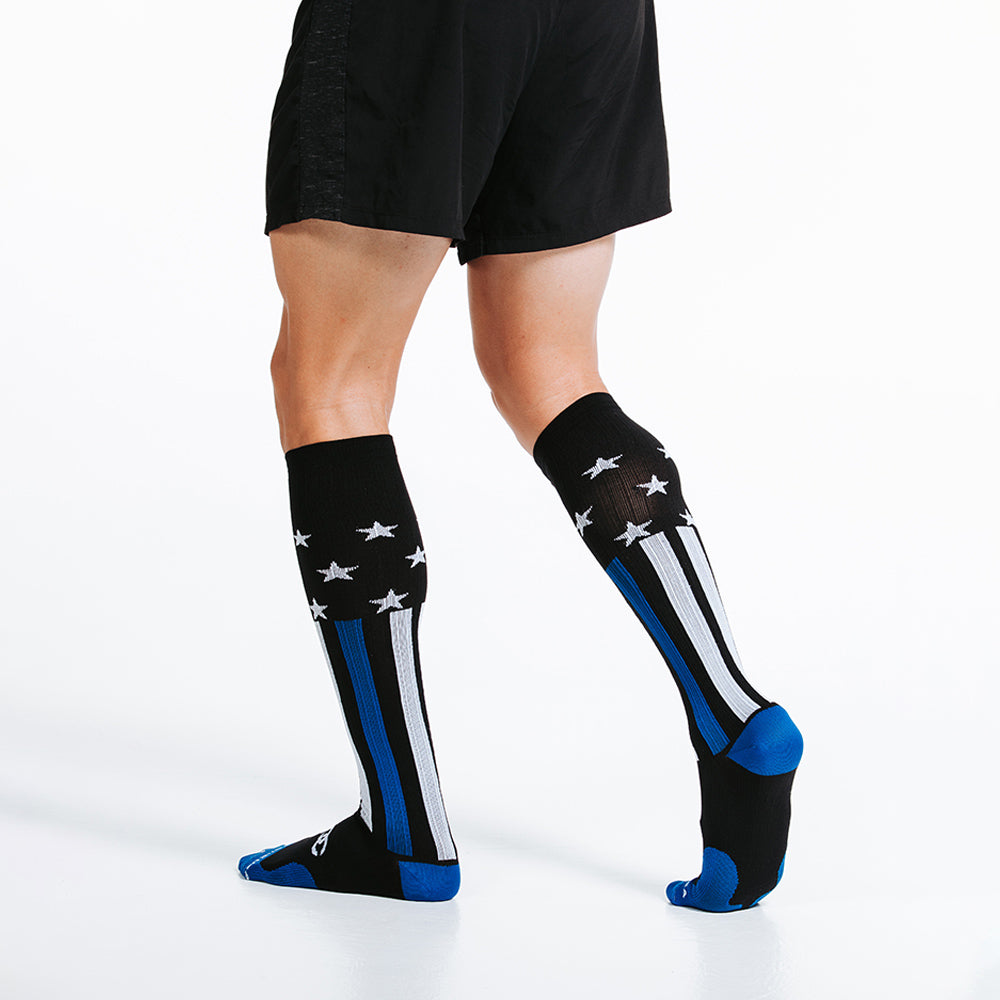 Pro Compression Marathon Socks, First Responder Blue