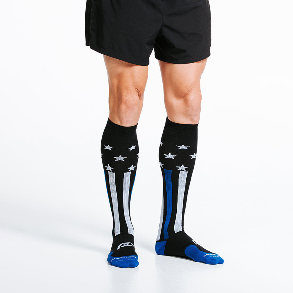 Pro Compression Marathon Socks, First Responder Blue