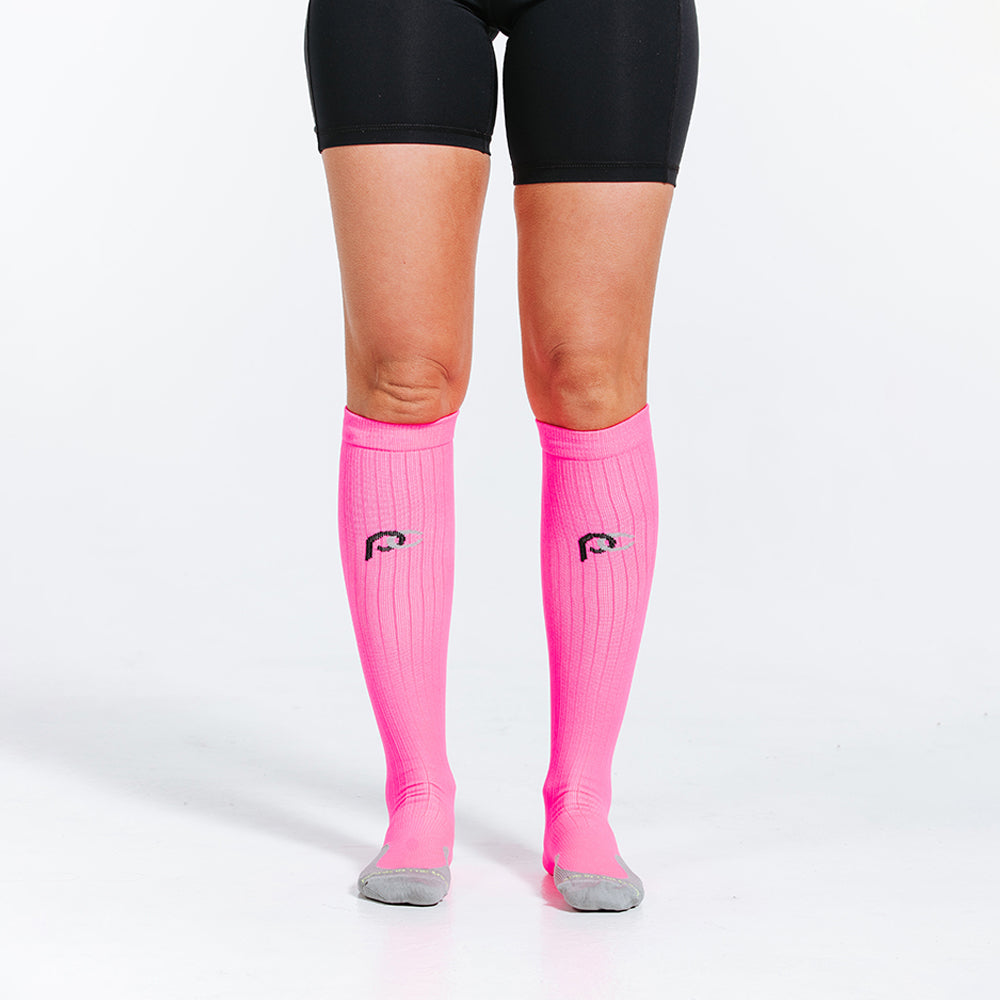 Pro Compression Marathon Socks, Neon Pink